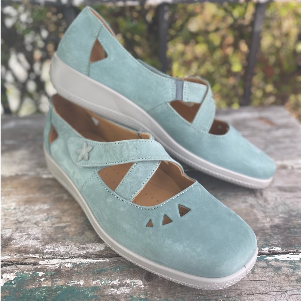 Hotter blue leather Ava loafers shoes 11